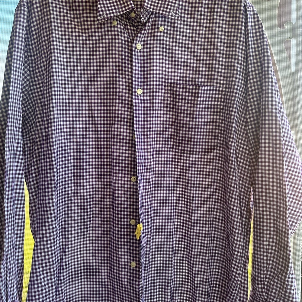 Men's Black and White Checkered Shirt